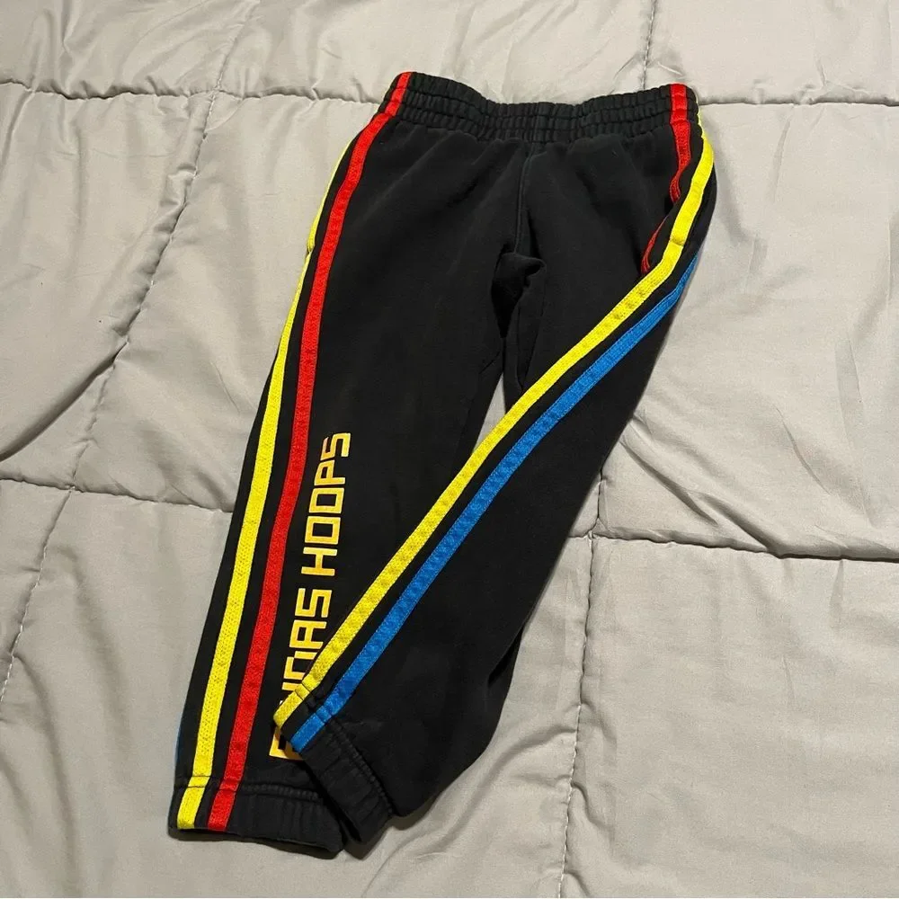 Lego Adidas Hoops Sweat Pants Boys 4T Joggers Black Red Yellow Blue Basketball